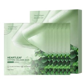 IZBEAUVO - 6Pcs Deep Collagen Moisture Care Mask | HEARTLEAF SOOTHING COLLAGEN MASK | Hydrating Gel Face Mask