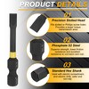 sourcing map 2pcs SL5 Slotted Impact Screwdriver Bits 5mm Slotted