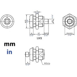 Miniature Tubular Push Lock, Chrome Finish
