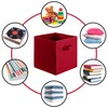 Sorbus® Foldable Storage Cube Basket Bin (6 Pack, Red)