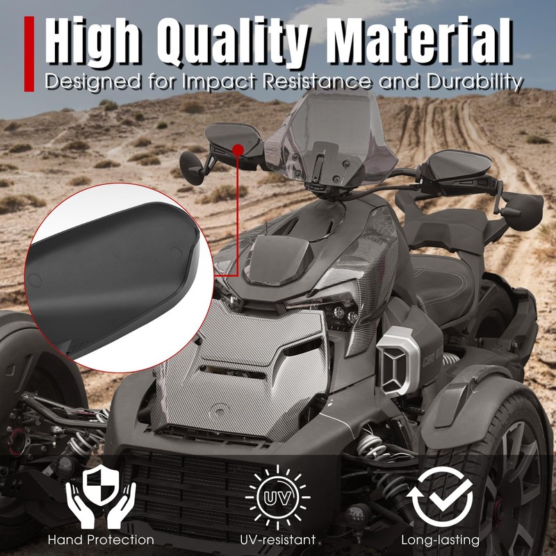 A & UTV PRO Windshield Handguards for Can-Am Ryker Hand