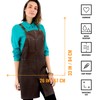 Under NY Sky Leather Apron - Cross-back Straps, Split-Leg, Riveted,