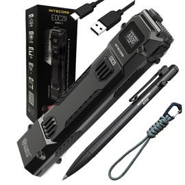 NiteCore EDC29 + NTP31 Combo - Ultimate EDC Combo EDC29 6500 Lumens Rechargeable Flashlight & NTP31 Pen with Self- Tungsten Tip, Waterproof, Portable, Durable, for Everyday Carry & Emergency Use