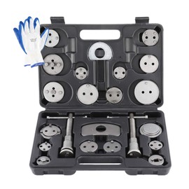 8MILELAKE 24pcs Disc Brake Caliper Compression Wind Back Tool Kit, Heavy Duty Brake Piston Caliper Compression Tool Set for Brake Pad Replacement