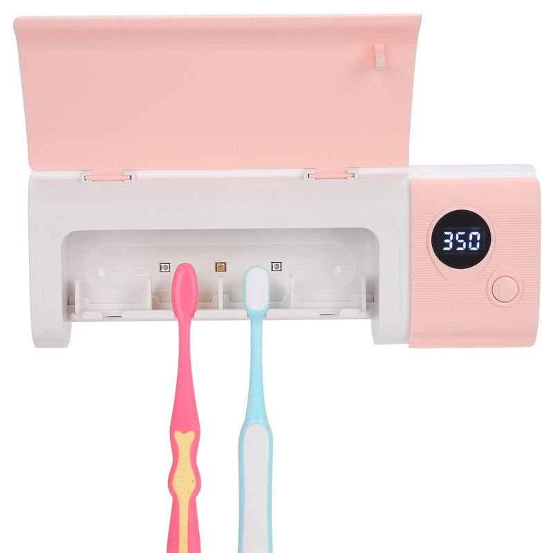 UVC Toothbrush Holder Wall Mounted Rack UV Light Cleaning Toothbrush