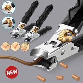 Orthoclip Toe Nail Clippers, Toenail Clippers for Thick Toenails, Wide Jaw Opening 180° Slanted Nail Clippers with Anti-Splash Catcher, Heavy Duty Stainless Steel Toenail Clippers