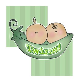 CafePress 2 Peas In A Pod Twins Tote Bag Reusable Natural Beige Canvas Shopping Bag