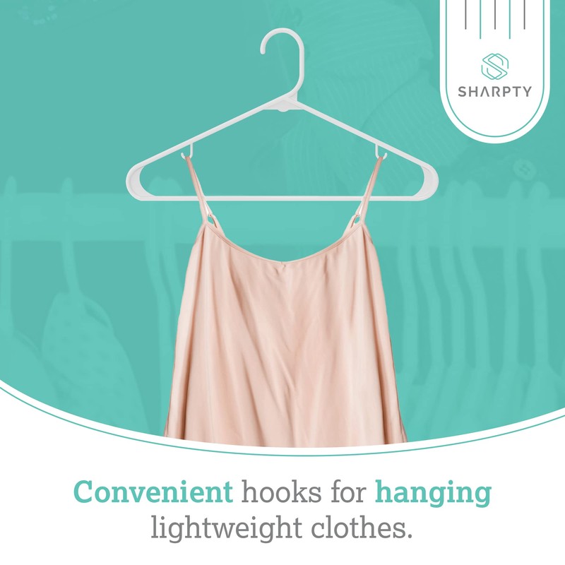 Sharpty Plastic Hangers Clothes Hangers for Clothing, Closet, Coats &