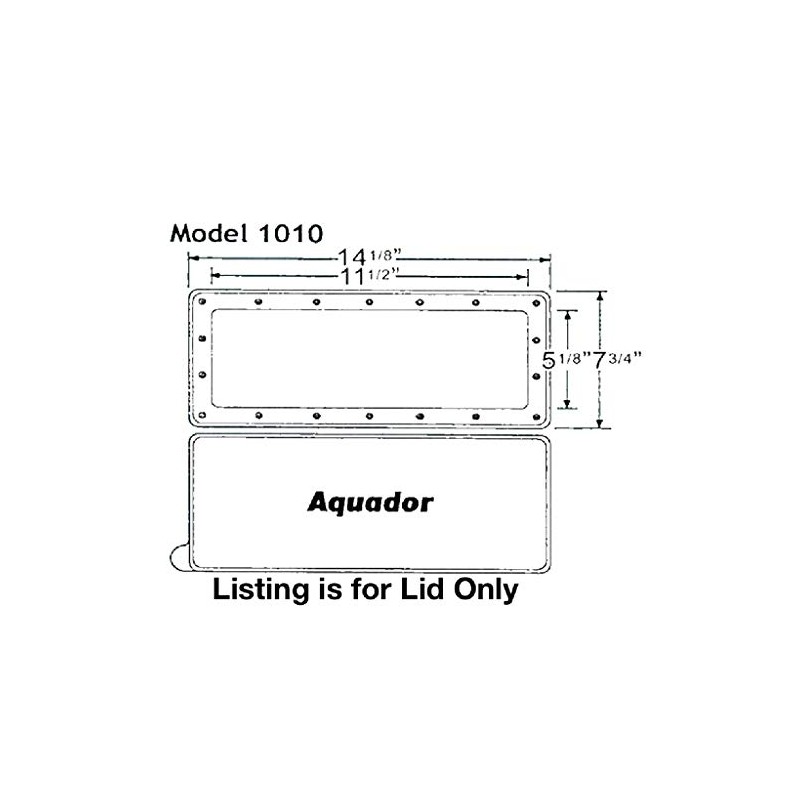 Aquador Widemouth Above Ground Pool Skimmer Cover - Replacement Lid