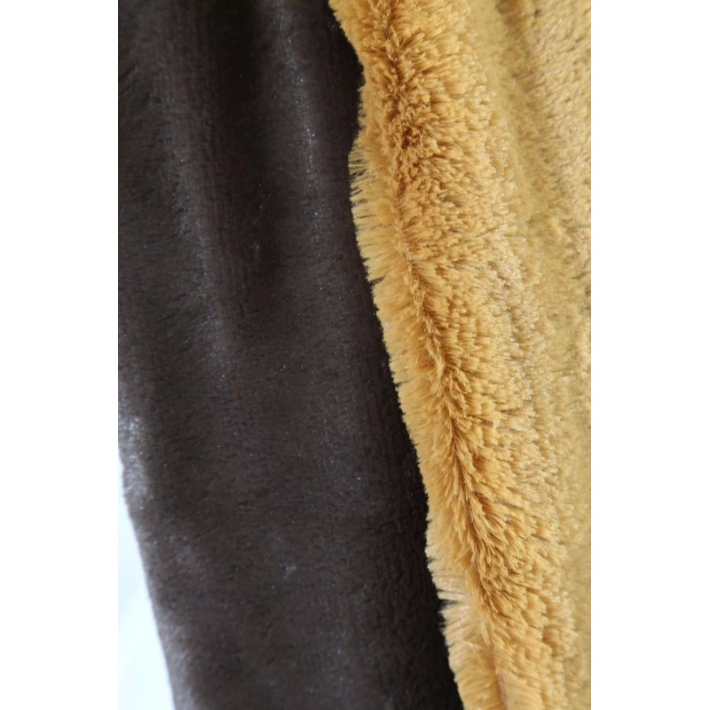 Boutique Collection Reversible Dual Side Brown Camel Fluffy Super Soft