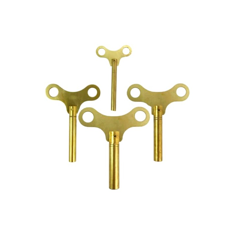 Extra Long Brass Universal Clock Winding Key for Antique Vintage
