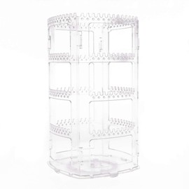 Acrylic Rotating Earring Organizer Earring Holder Jewelry Organizer Stand Earring Display Rack Hanging Jewelry Stand Jewelry Towers 4 Tier For Dangle Earrings Necklace Bracelet