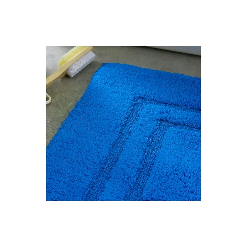 TEXTILESY 2 Piece 100% Cotton Bath Mats Luxury Terry Towelling