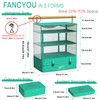 FANCYOU Compressible Packing Cubes Portable Hanging Closet Shelves 17"x12"x24" Extendable