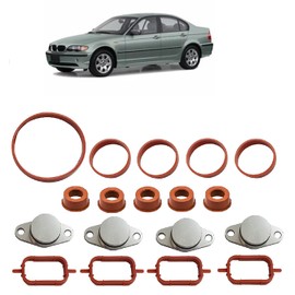 Twowinds Set of 4X 0.86 (22mm) Swirl Flap Delete Kits with 14 Intake Manifold Gaskets for M47 Diesel Engines E90 E46 E39 E60 E61 E65 X3 X5
