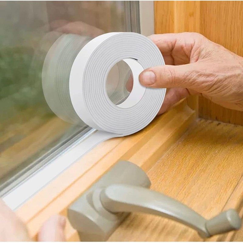 Weather Stripping 11/2" x 1/4" x 17' Self Adhesive Stick-On