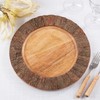 SARO LIFESTYLE Rustic Bark Rimmed Charger Plate (Set of 4)