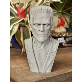 Universal Monsters Frankenstein Monster 3D Printed Bust Statue 6.5 Inches Gray