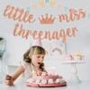Little Miss Threenager Banner, decoración de cumpleaños de princesa, decoración