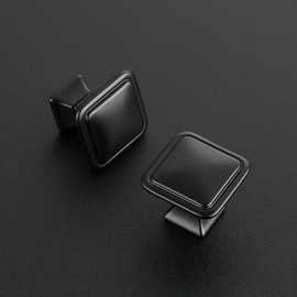Ravinte Hardware 10 Pack Matte Black Cabinet Knobs Single Hole Center Solid Cabinet Door Handles