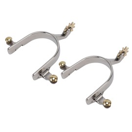 1 Pair Horse Spurs Stainless Steel Exquisite Cowboy Equestrian Boot Spurs for Horse Training Equestrian Competition