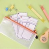 A4 Mesh Document Bag, 24 PCS Clear Pencil Case, Colourful