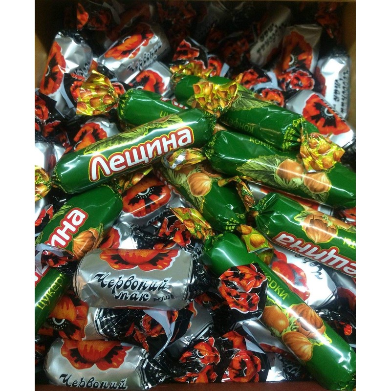 Roshen Leshchina Chocolate Candy with Chopped Hazelnuts, Delicious, Flavorful Sweets