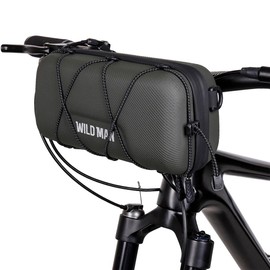 VERTAST Bicycle Handlebar Bag Front Bag 100% Waterproof Bicycle Bag Handlebar Storage Bag with Shoulder Strap Rain Cover for Road Bike MTB Cycling 2L, Arm Green