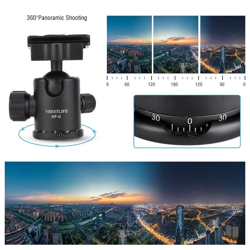 VBESTLIFE Magnalium Mini Tripod Ball Head Mount Stand with Quick