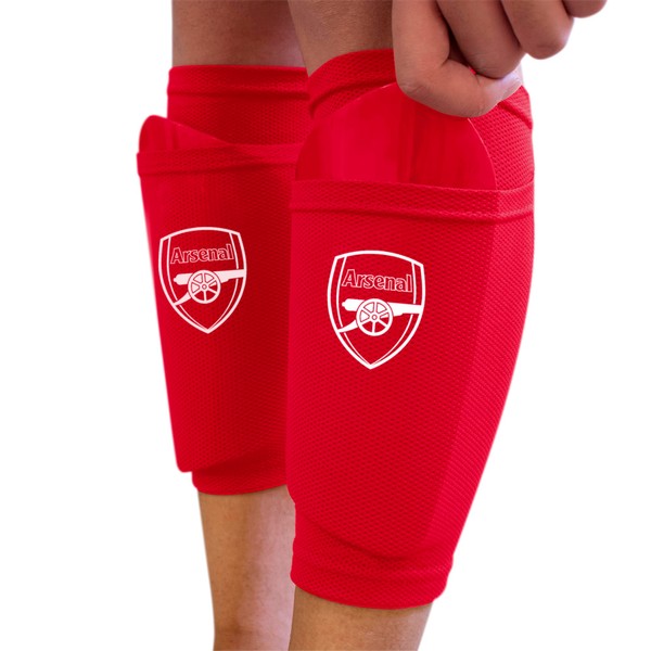 Hy-Pro Arsenal FC Shin Pad with Sock Sleeve, Youth Shin