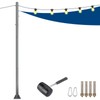 BRILLIHOOD 9Ft Outdoor Sun Shade Sail Pole, 3" Diameter Shade