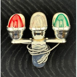 Vintage Lowrider BICYCLE TRIPLE MINI BEE LIGHT W/ VISOR WIRED RED/WHITE/GREE