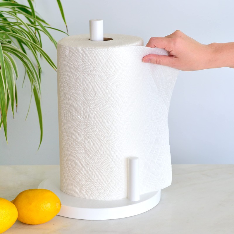 Youngever Plastic Paper Towel Holder, Upright Towel Holder Stand for