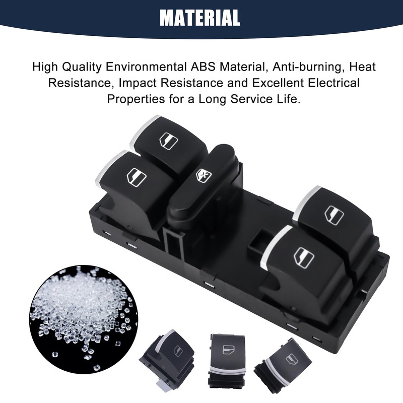 HISports Electric Window Regulator Switch Compatible with VW MK5 MK6