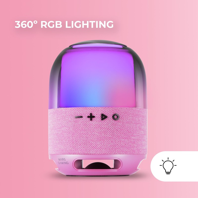 MARSGAMING Mars Gaming MSCUBEW Compact RGB Gaming Speakers