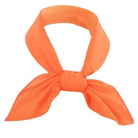 Ideed Orange Neck Scarf Ascot Bandana Hankerchief Daphne Costume Accessories for women 31"x31"