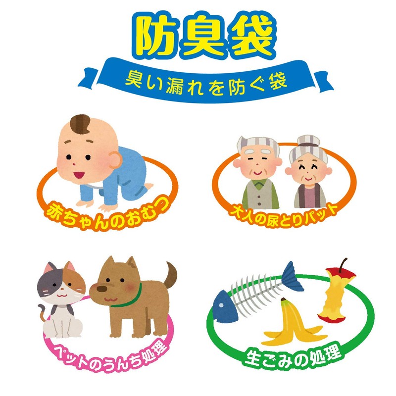 Nippon Giken Industrial Deodorizing Bags, Clear, M, BB-M1, Pack of