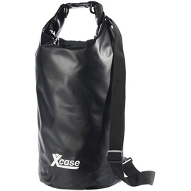 Xcase Rucksack wasserdicht: Wasserdichter Packsack 16 Liter, schwarz (Packsack Lkw-Plane, Dry Bag Beutel, Unterwasserlicht)