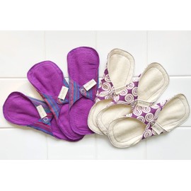 South India Eco Femme Cloth Napkins (Non-Waterproof) Light Day 3 Pack of 2 GOTS Certified