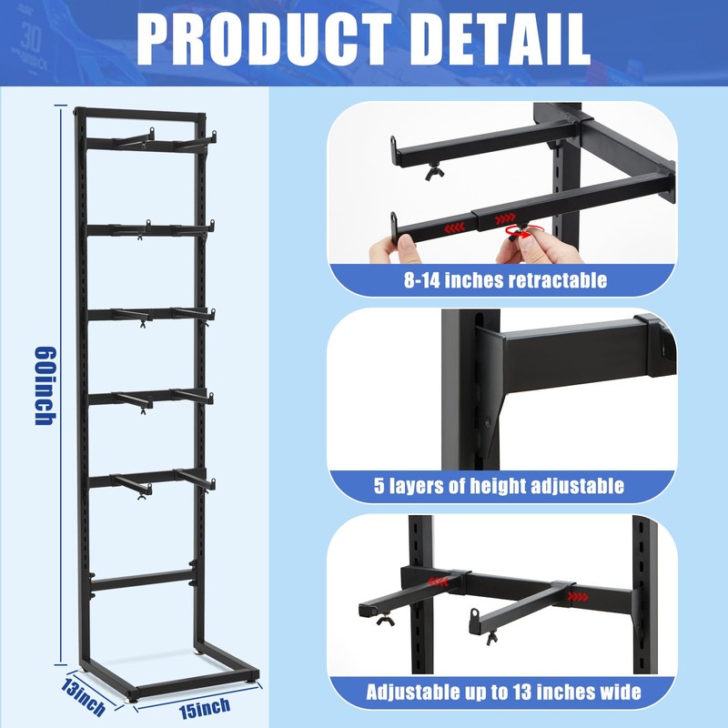 AceOrbit Rc Car Stand 5 Layer Adjustable Wall Mount Car