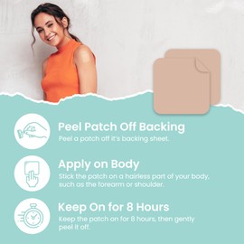 Relax Patches (Pack of 60) - 100% Natural Patch for Women and Men - With Biotin, D, Turmeric Curcumin - Relax & Unwind - Enhanced Formula