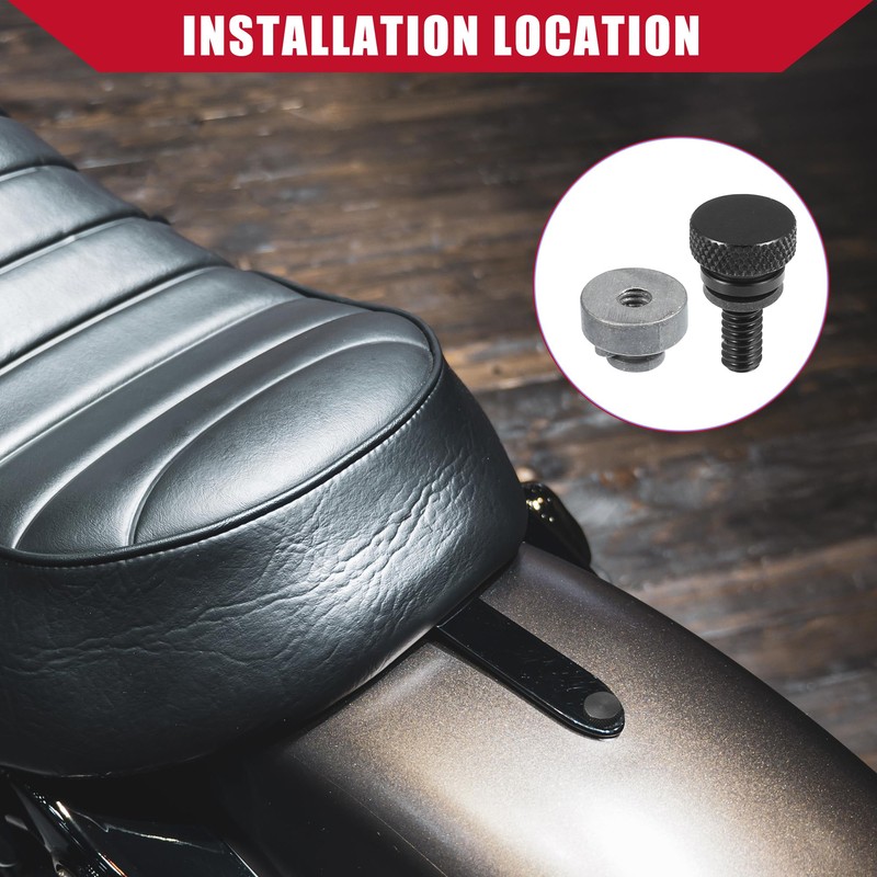 A ABSOPRO Motorcycle Seat Bolt with Nut for Harley /