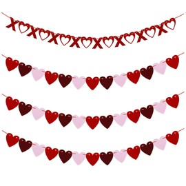 Garland Hearts, Love Flag Wedding Decoration, 4 Pieces Heart Decoration, Heart, Garland Wedding, Garland Birthday Girl, Love Decoration, Heart Garland, Heart Garland, Valentine's Day Banner,