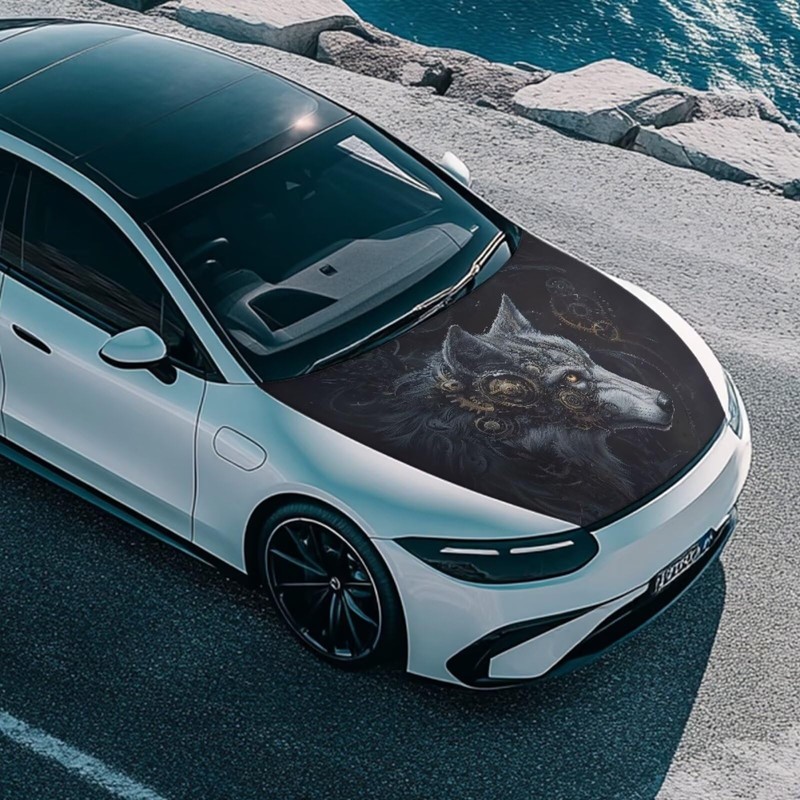 Qiyupavto Car Hood Cover Elastic Polyester Car Hood Protector Mechanical