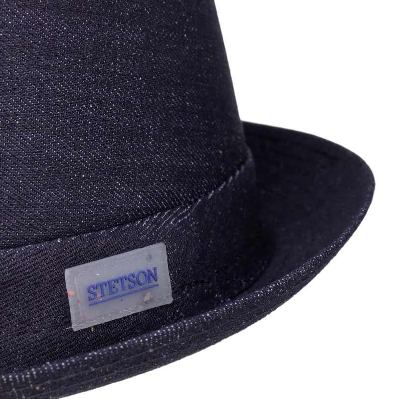 Stetson Sustainable Denim Pork Pie Fabric Hat, Pork Pie Hat,