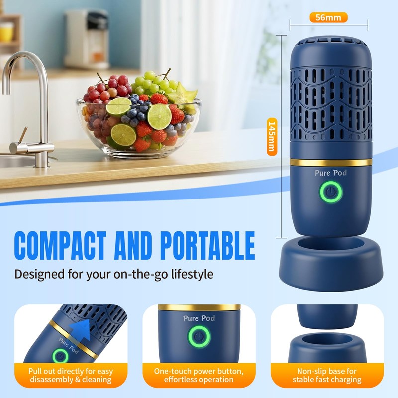 Wireless Produce Purifier - Capsule Fruit&Veggie Cleaner