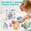 Truee Children's Geometric Shapes Puzzles, Travel Tangram Puzzle, Montessori Iq
