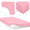 Jacobson jersey fitted sheet, cotton bed sheet, pink, 140x200 -