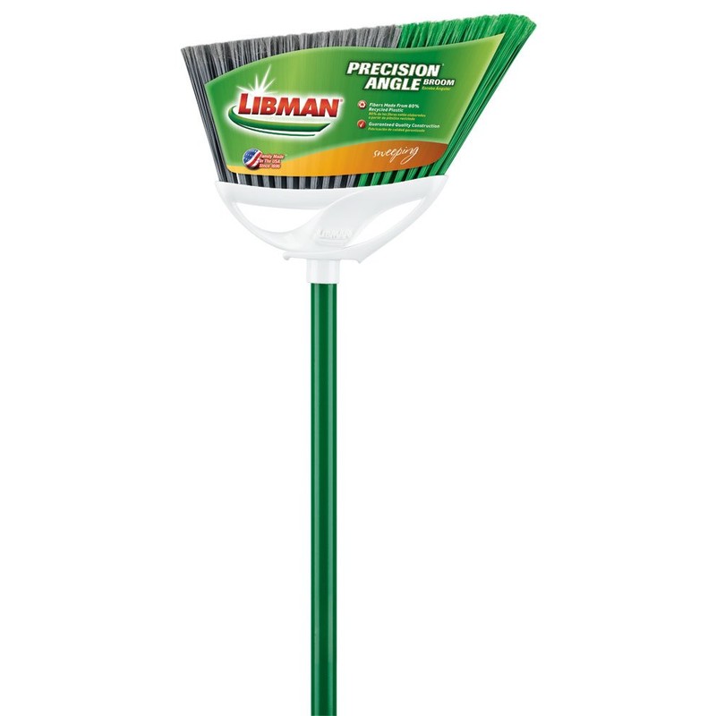 Libman 201 Precision Angle Broom with Recycled Broom Fibers