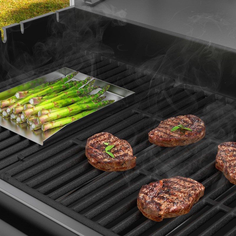 SafBbcue 7853 18.75" Cast Iron Grill Grates for Weber Genesis
